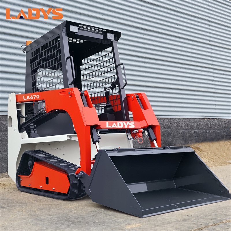Minicargadora nuevo LADYS Free Shipping Mini Skid Steer Loader Compact Track Electric/Diesel Chinese Mini Skid Steer Loader For Sale With Mini Skid Steer Attachments 4 In 1 Bucket: foto 8