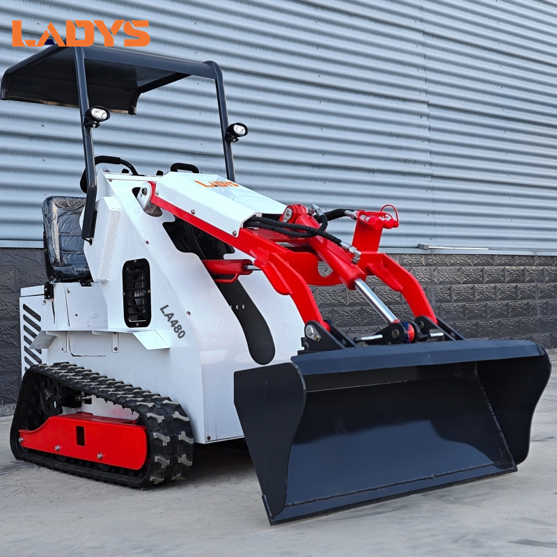 Minicargadora nuevo LADYS Free Shipping Mini Skid Steer Loader Compact Track Electric/Diesel Chinese Mini Skid Steer Loader For Sale With Mini Skid Steer Attachments 4 In 1 Bucket: foto 6