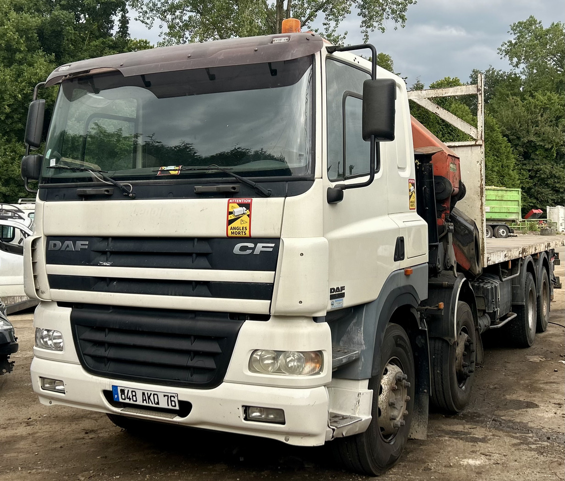 DAF Cf85 380 8x4 plateau grue Palfinger pk44002 - Camión caja abierta, Camión grúa: foto 1 DAF Cf85 380 8x4 plateau grue Palfinger pk44002 - Camión caja abierta, Camión grúa: foto 1