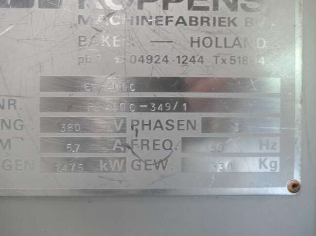 Maquinaria de alimentación Koppens breading machine PR400C: foto 6