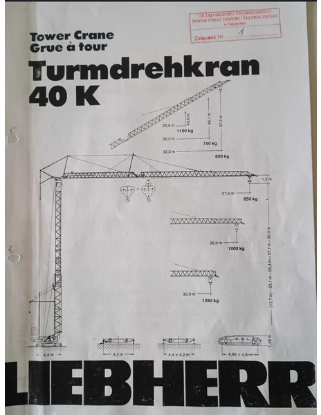 Liebherr 40K, 3x TS 30m HuH, perfect condition - Grúa torre: foto 3 Liebherr 40K, 3x TS 30m HuH, perfect condition - Grúa torre: foto 3