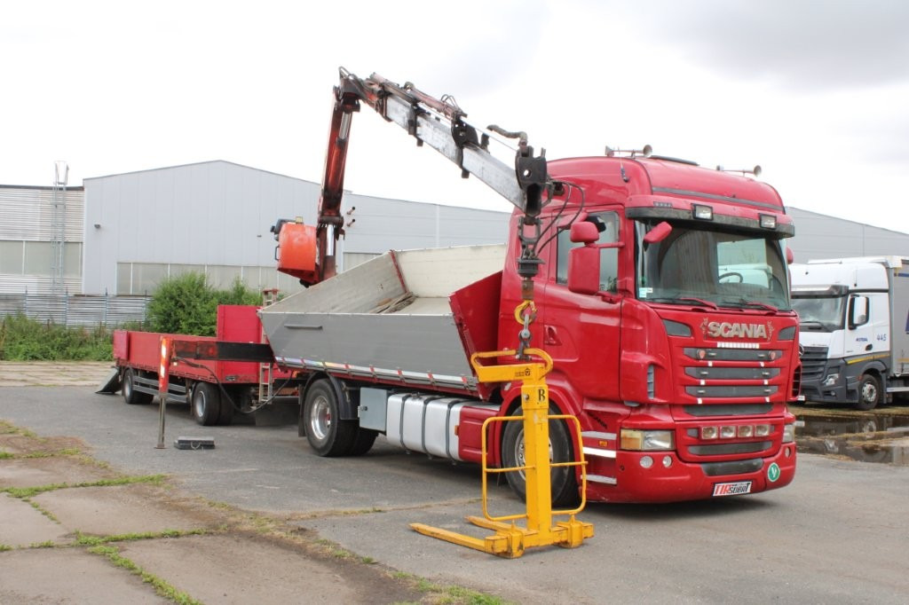 SCANIA R480 PALFINGER PK16000, EURO 5, CRANE FORKS - Volquete camión, Camión grúa: foto 1 SCANIA R480 PALFINGER PK16000, EURO 5, CRANE FORKS - Volquete camión, Camión grúa: foto 1