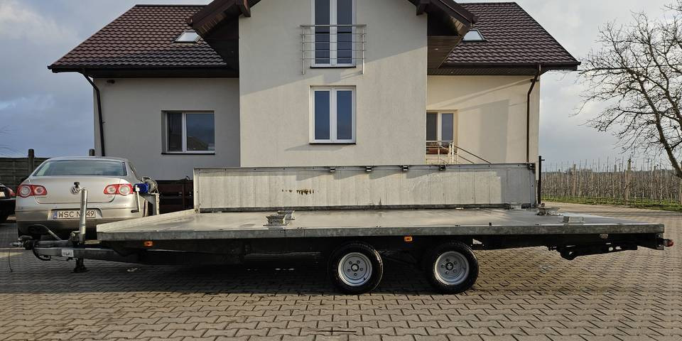 Laweta 750 kg DMC 2700 kg 460x250 cm poszerzana do 310 cm wciągarka - Portavehículos remolque: foto 1 Laweta 750 kg DMC 2700 kg 460x250 cm poszerzana do 310 cm wciągarka - Portavehículos remolque: foto 1