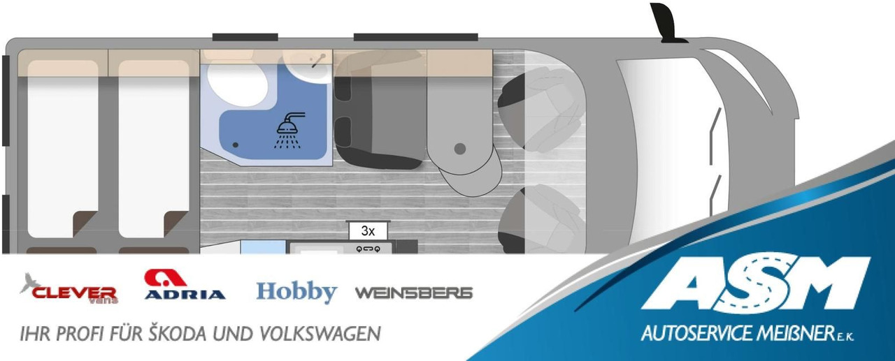 Clever Celebration 600 MJ24*AHK*MARKISE*ACC*R-KAM*RADIO - Cámper: foto 1 Clever Celebration 600 MJ24*AHK*MARKISE*ACC*R-KAM*RADIO - Cámper: foto 1