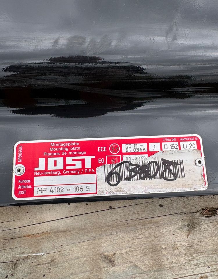 NOWA płyta montażowa Jost MP4102 płyta pod siodło 4cm - Suspensión para Camión: foto 2 NOWA płyta montażowa Jost MP4102 płyta pod siodło 4cm - Suspensión para Camión: foto 2