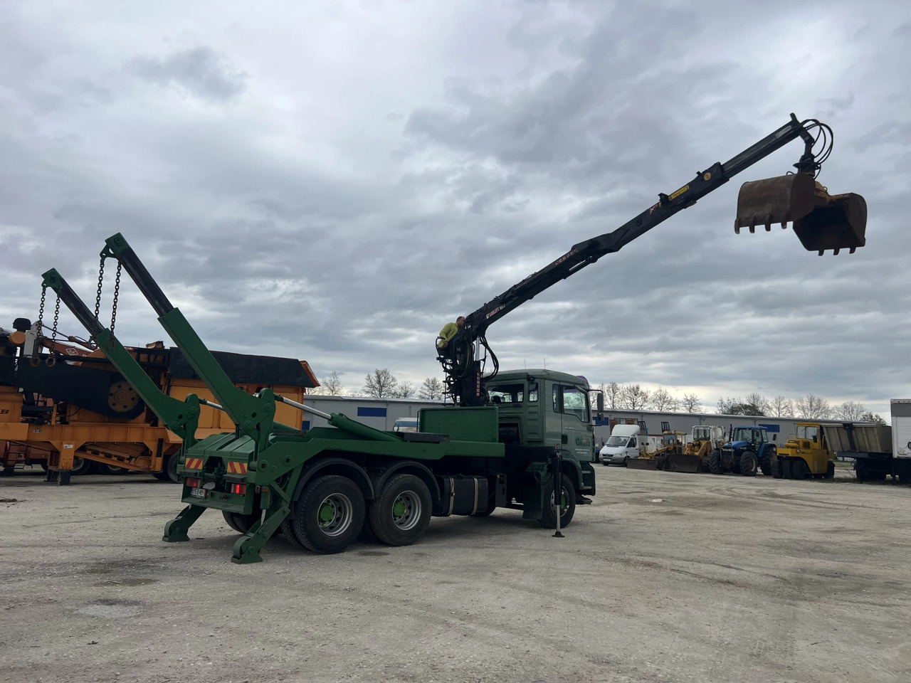 Man Tga 6х4, Кран-Z, Мултилифт - Portacontenedor de cadenas camión, Camión grúa: foto 3 Man Tga 6х4, Кран-Z, Мултилифт - Portacontenedor de cadenas camión, Camión grúa: foto 3