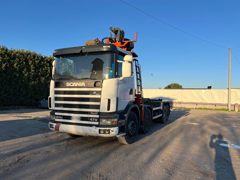 SCANIA CV R124 SCARRABILE CON GRU E POLIPO - Multibasculante camión: foto 3 SCANIA CV R124 SCARRABILE CON GRU E POLIPO - Multibasculante camión: foto 3