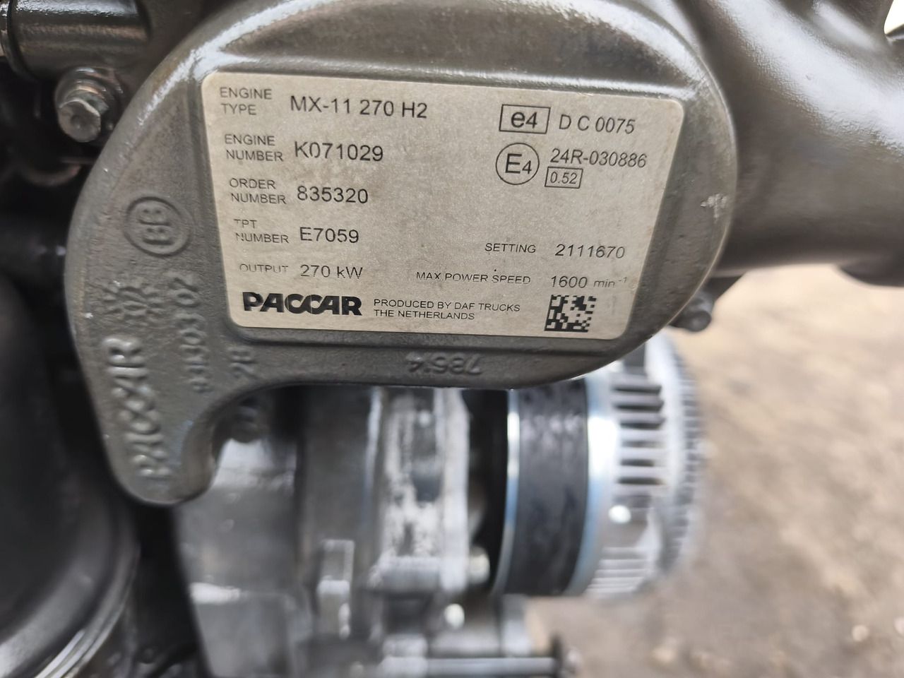 DAF Paccar MX-11 270 H2 DAF CF - Motor para Camión: foto 2 DAF Paccar MX-11 270 H2 DAF CF - Motor para Camión: foto 2