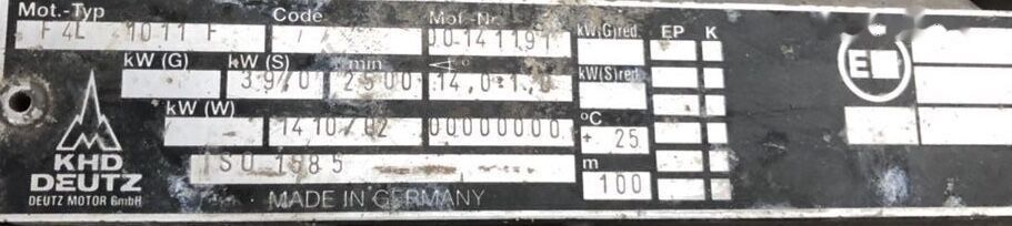 Deutz F4L1011F Kramer - Motor para Cargadora de ruedas: foto 3 Deutz F4L1011F Kramer - Motor para Cargadora de ruedas: foto 3
