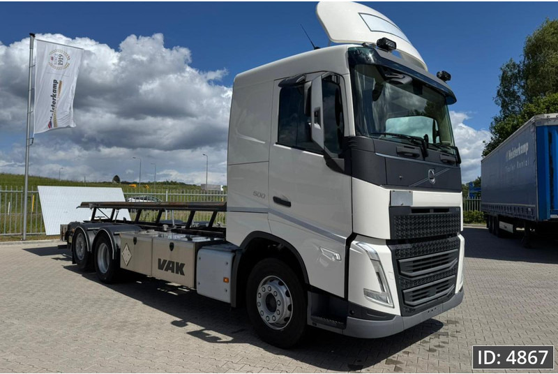 Volvo FH 500 Globetrotter, Euro 6, / 6x2 / Hydraulic body / frame 7.4 m / Tail lift - Portacontenedore/ Intercambiable camión: foto 5 Volvo FH 500 Globetrotter, Euro 6, / 6x2 / Hydraulic body / frame 7.4 m / Tail lift - Portacontenedore/ Intercambiable camión: foto 5