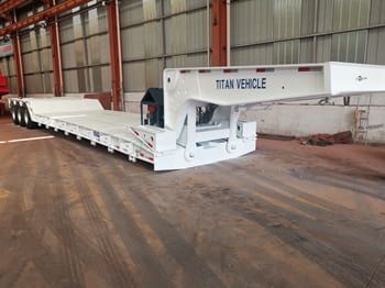 TITAN 3 Axle 80 Ton Removable Gooseneck Lowboy Trailer for Sale in Guyana - Góndola rebajadas semirremolque: foto 4 TITAN 3 Axle 80 Ton Removable Gooseneck Lowboy Trailer for Sale in Guyana - Góndola rebajadas semirremolque: foto 4