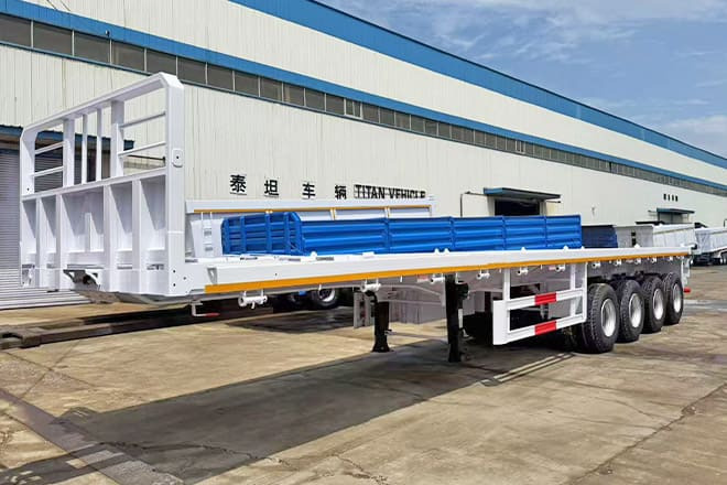 TITAN 4 Axle Flatbed Trailer for Sale Near Me in Libya - Semirremolque plataforma/ Caja abierta: foto 1 TITAN 4 Axle Flatbed Trailer for Sale Near Me in Libya - Semirremolque plataforma/ Caja abierta: foto 1