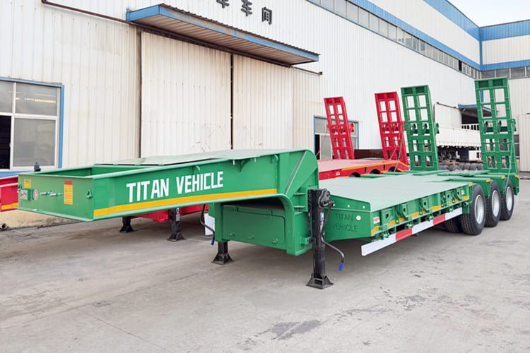 TITAN 80Ton Low Bed Semi Trailer 3 Axle Exposed Tyre for Heavy Equipment - Góndola rebajadas semirremolque: foto 5 TITAN 80Ton Low Bed Semi Trailer 3 Axle Exposed Tyre for Heavy Equipment - Góndola rebajadas semirremolque: foto 5