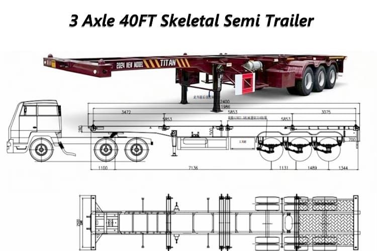 TITAN Shipping Container Chassis Trailer for Container Transport - Chasis semirremolque: foto 2 TITAN Shipping Container Chassis Trailer for Container Transport - Chasis semirremolque: foto 2