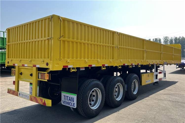 TITAN Triple Axle Trailer with Drop Side Trailer for Sale In Ghana - Semirremolque plataforma/ Caja abierta: foto 3 TITAN Triple Axle Trailer with Drop Side Trailer for Sale In Ghana - Semirremolque plataforma/ Caja abierta: foto 3
