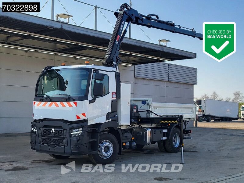 Renault C 430 4X2 NEW! HIAB X-Hiduo 138 Crane 6m3 Dautel 3-Side tipper Euro 6 - Volquete camión, Camión grúa: foto 1 Renault C 430 4X2 NEW! HIAB X-Hiduo 138 Crane 6m3 Dautel 3-Side tipper Euro 6 - Volquete camión, Camión grúa: foto 1