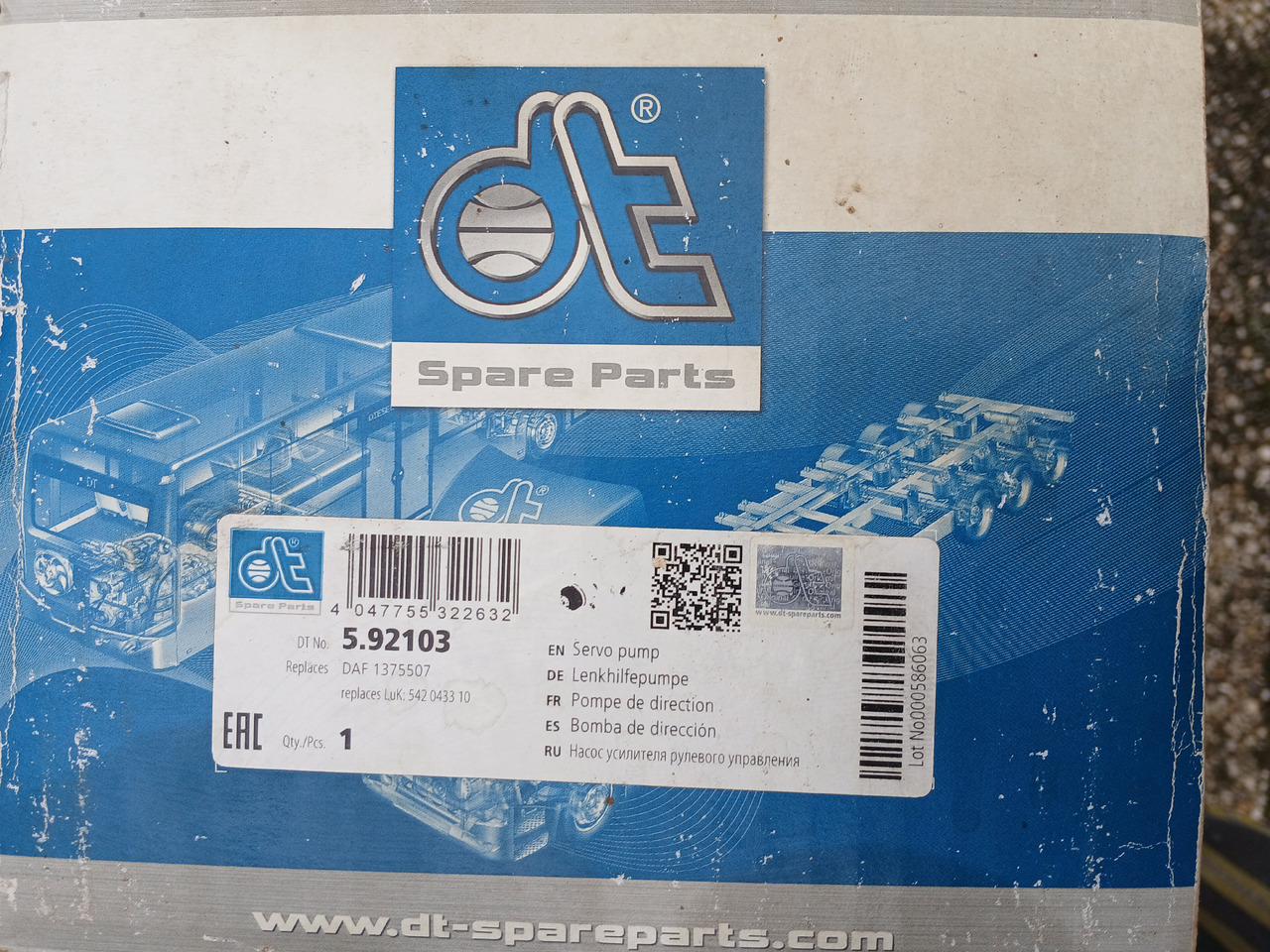 Steeringpump DT 592103 for Daf - Bomba de dirección: foto 3 Steeringpump DT 592103 for Daf - Bomba de dirección: foto 3