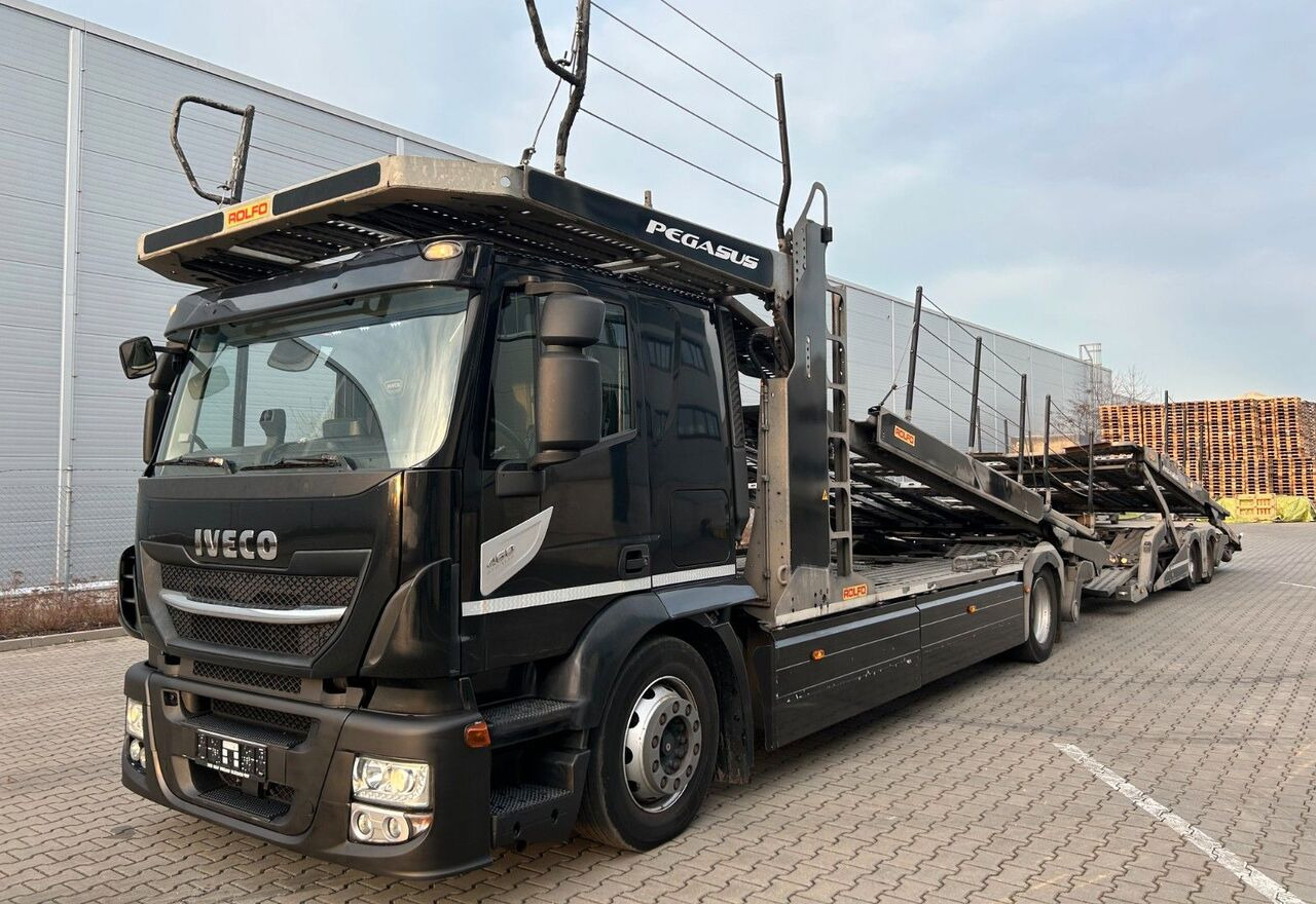 IVECO Stralis 460 + car transporter trailer - Portavehículos camión: foto 1 IVECO Stralis 460 + car transporter trailer - Portavehículos camión: foto 1