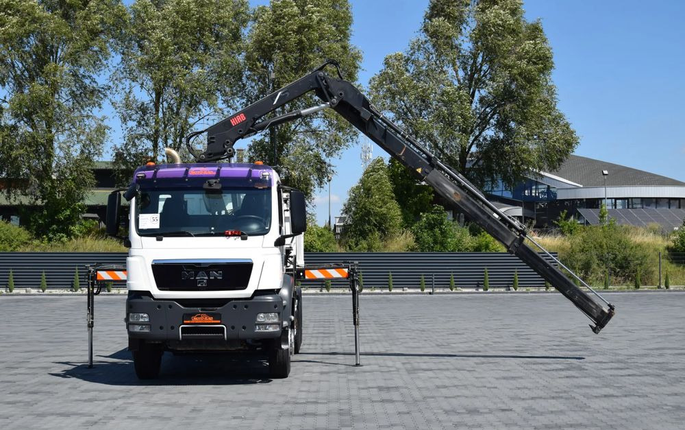 MAN TGS 33.360 / 6x4 / HDS HIAB 122 E-2 HIDUO / STEROWANIE RADIOWE / WYWROTKA / HYDROBURTA / AUTOMAT / KLIMA / TEMPOMAT / KAMERA COFANIA / SPROWADZONY - Volquete camión, Camión grúa: foto 2 MAN TGS 33.360 / 6x4 / HDS HIAB 122 E-2 HIDUO / STEROWANIE RADIOWE / WYWROTKA / HYDROBURTA / AUTOMAT / KLIMA / TEMPOMAT / KAMERA COFANIA / SPROWADZONY - Volquete camión, Camión grúa: foto 2
