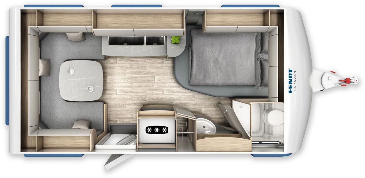 Fendt Bianco Activ 445 SFB Shower-Paket, GFK, Klima - Caravana: foto 2 Fendt Bianco Activ 445 SFB Shower-Paket, GFK, Klima - Caravana: foto 2