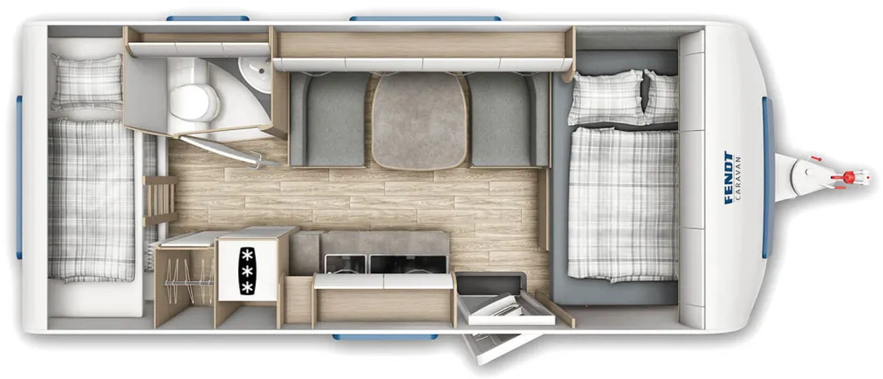 Wohnwagen Fendt Bianco Activ 515 SKF volle Hütte - Caravana: foto 2 Wohnwagen Fendt Bianco Activ 515 SKF volle Hütte - Caravana: foto 2