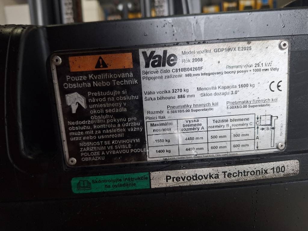 Yale GDP 16 VX - Carretilla elevadora de gas: foto 2 Yale GDP 16 VX - Carretilla elevadora de gas: foto 2