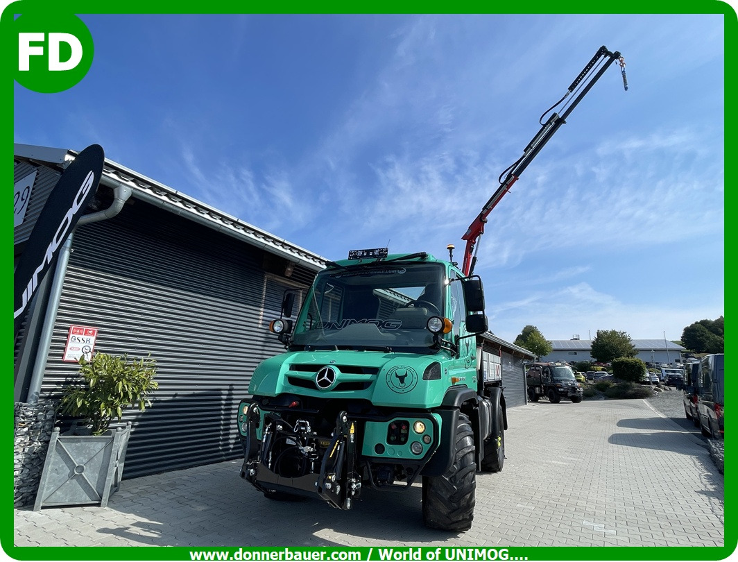 Unimog U318 - UHN mit Ladekran und Forstgreifer , Traumzustand - Camión grúa: foto 1 Unimog U318 - UHN mit Ladekran und Forstgreifer , Traumzustand - Camión grúa: foto 1