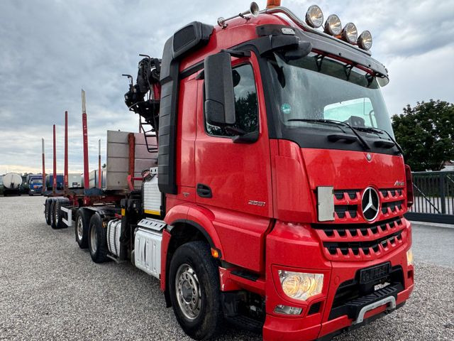 Mercedes-Benz 2651*6x2/4x4*HAD*PALFINGER-KRAN*KOMPLETTZUG*LENK - Cabeza tractora, Semirremolque maderero: foto 2 Mercedes-Benz 2651*6x2/4x4*HAD*PALFINGER-KRAN*KOMPLETTZUG*LENK - Cabeza tractora, Semirremolque maderero: foto 2