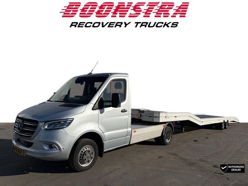 Mercedes-Benz Sprinter 519 1.9 CDI L2 RWD BE-combinatie Minisattel Veldhuizen oplegger Winch autotransporter - Portavehículos camión: foto 1 Mercedes-Benz Sprinter 519 1.9 CDI L2 RWD BE-combinatie Minisattel Veldhuizen oplegger Winch autotransporter - Portavehículos camión: foto 1