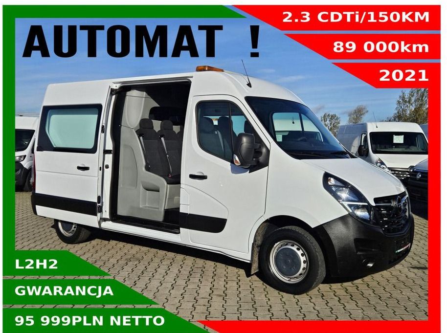 Opel movano L2H2 *95999zł Netto* Brygadówka 7 osób 2.3 CDTi/150KM - Furgón: foto 1 Opel movano L2H2 *95999zł Netto* Brygadówka 7 osób 2.3 CDTi/150KM - Furgón: foto 1
