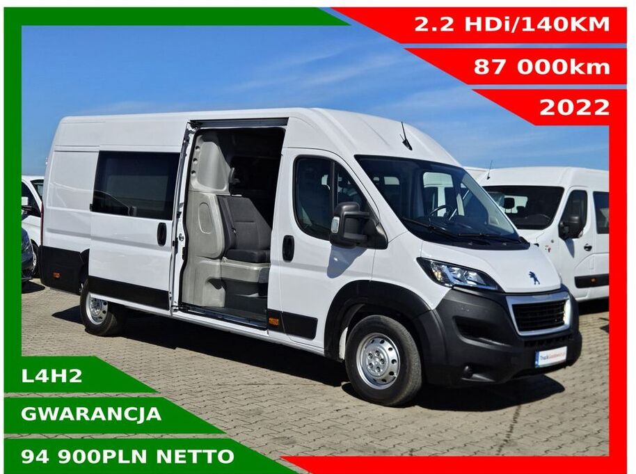Peugeot boxer L4H2 *94900zł NETTO* Brygadówka 6 osób 2.2HDi/140KM - Furgón: foto 1 Peugeot boxer L4H2 *94900zł NETTO* Brygadówka 6 osób 2.2HDi/140KM - Furgón: foto 1