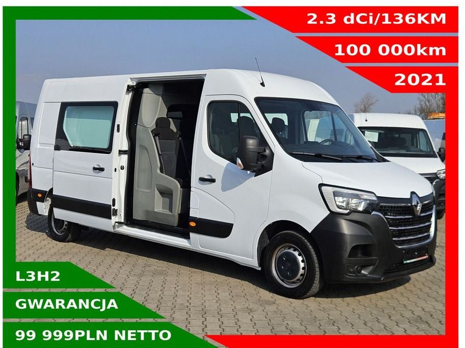 Renault Master L3H2 *99999zł Netto* Brygadówka 7 osób 2.3 dCi/136KM - Furgón: foto 1 Renault Master L3H2 *99999zł Netto* Brygadówka 7 osób 2.3 dCi/136KM - Furgón: foto 1