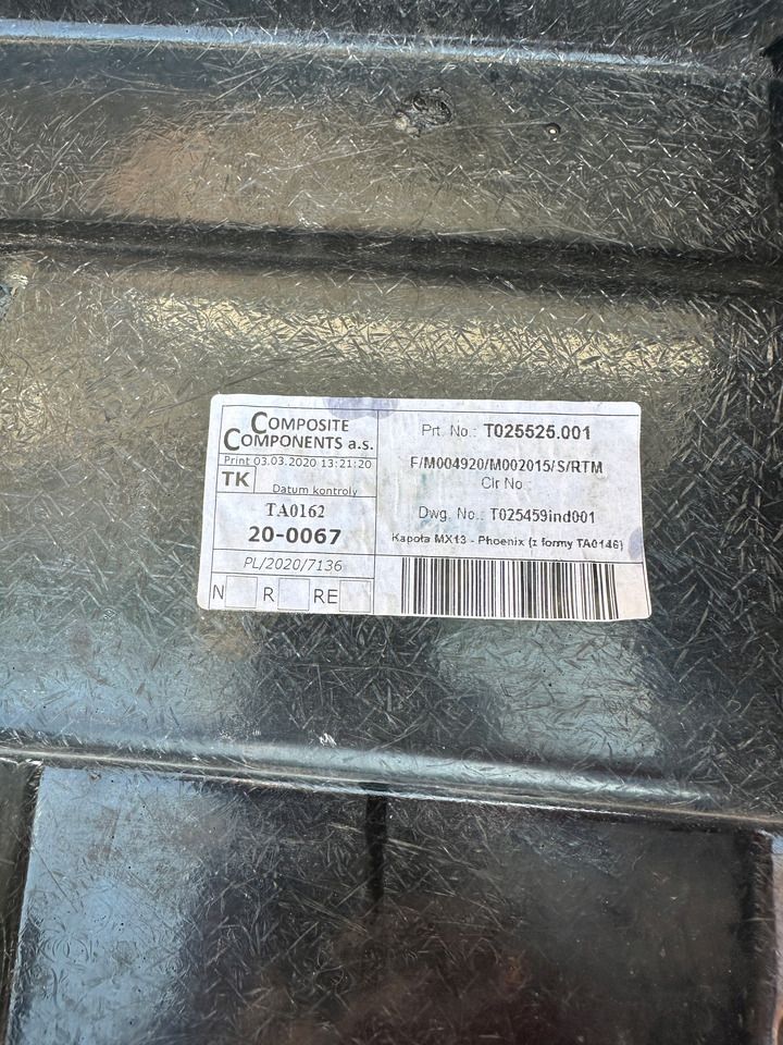 MASKA ATRAPA TATRA TO25525.001 DAF CF NOWA - Capota para Camión: foto 3 MASKA ATRAPA TATRA TO25525.001 DAF CF NOWA - Capota para Camión: foto 3