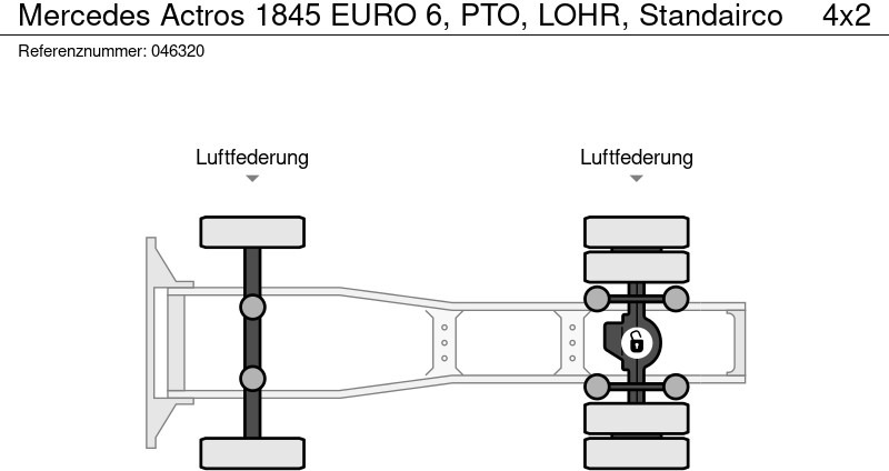 Cabeza tractora Mercedes-Benz Actros 1845 EURO 6, PTO, LOHR, Standairco: foto 13