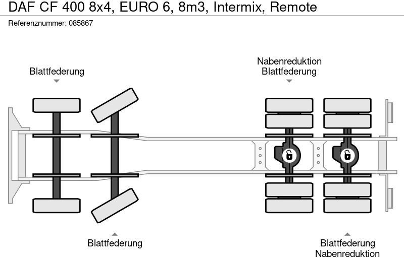 Camión hormigonera DAF CF 400 8x4, EURO 6, 8m3, Intermix, Remote: foto 19 Camión hormigonera DAF CF 400 8x4, EURO 6, 8m3, Intermix, Remote: foto 19