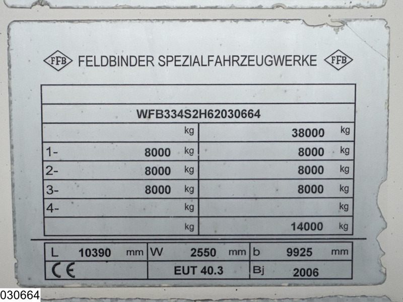 Feldbinder Silo 40.000 Liter, 3 Comp - Cisterna semirremolque: foto 4 Feldbinder Silo 40.000 Liter, 3 Comp - Cisterna semirremolque: foto 4
