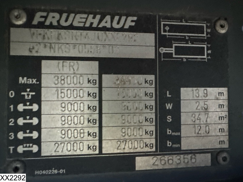Fruehauf Tautliner Dhollandia - Semirremolque lona: foto 4 Fruehauf Tautliner Dhollandia - Semirremolque lona: foto 4