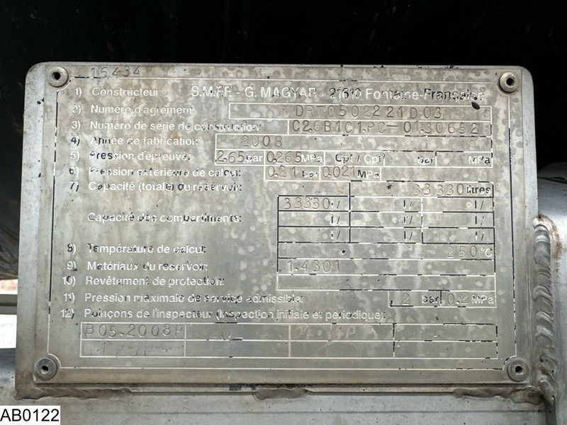 Magyar Bitum 33330 Liter, 1 Compartment - Cisterna semirremolque: foto 3 Magyar Bitum 33330 Liter, 1 Compartment - Cisterna semirremolque: foto 3