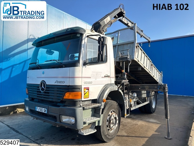 Mercedes-Benz Atego 1828 Manual, Steel Suspension, HIAB - Volquete camión, Camión grúa: foto 1 Mercedes-Benz Atego 1828 Manual, Steel Suspension, HIAB - Volquete camión, Camión grúa: foto 1