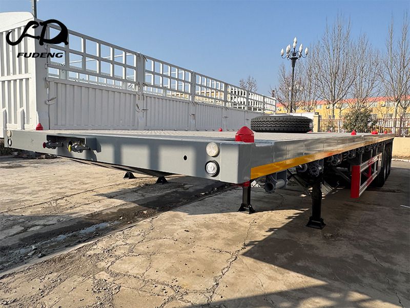 FUDENG 3 Axle 12.5m Flatbed Container Trailer - Semirremolque plataforma/ Caja abierta: foto 1 FUDENG 3 Axle 12.5m Flatbed Container Trailer - Semirremolque plataforma/ Caja abierta: foto 1