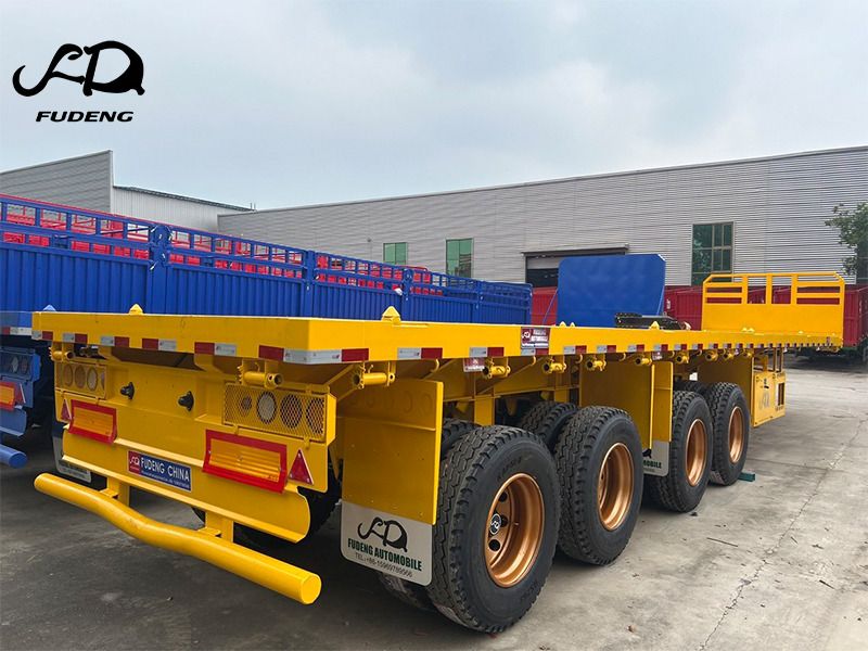 FUDENG 4Axle 60Ton Flatbed Trailer with Front Board - Semirremolque plataforma/ Caja abierta: foto 2 FUDENG 4Axle 60Ton Flatbed Trailer with Front Board - Semirremolque plataforma/ Caja abierta: foto 2
