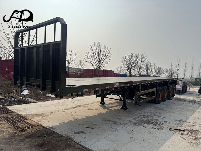 FUDENG 4 Axle Container Flatbed Trailer with Front Board - Semirremolque: foto 2 FUDENG 4 Axle Container Flatbed Trailer with Front Board - Semirremolque: foto 2