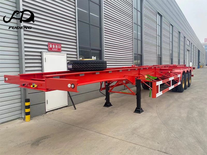 FUDENG 3 Axle Shipping Container Trailer for Sale - Portacontenedore/ Intercambiable semirremolque: foto 1 FUDENG 3 Axle Shipping Container Trailer for Sale - Portacontenedore/ Intercambiable semirremolque: foto 1