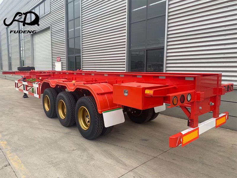 FUDENG 3 Axle Shipping Container Trailer for Sale - Portacontenedore/ Intercambiable semirremolque: foto 2 FUDENG 3 Axle Shipping Container Trailer for Sale - Portacontenedore/ Intercambiable semirremolque: foto 2