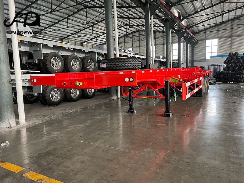 FUDENG 3 Axle Shipping Container Trailer for Sale - Portacontenedore/ Intercambiable semirremolque: foto 3 FUDENG 3 Axle Shipping Container Trailer for Sale - Portacontenedore/ Intercambiable semirremolque: foto 3