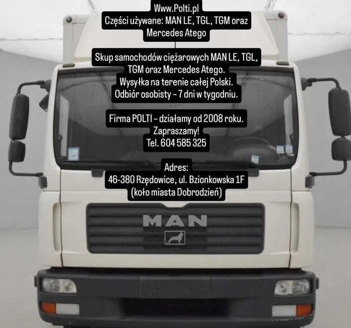 MAN TGL 8.180 12.210 Wszystkie części odbiór 7 dni lub wysyłka głowica - Cabezal de bloque para Camión: foto 1 MAN TGL 8.180 12.210 Wszystkie części odbiór 7 dni lub wysyłka głowica - Cabezal de bloque para Camión: foto 1