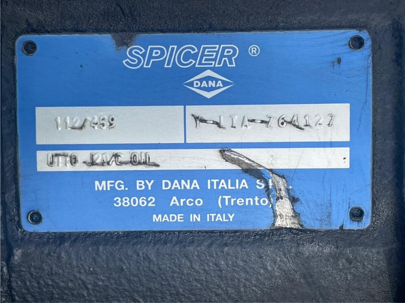 Eje y piezas para Maquinaria de construcción DANA Spicer 112/459 - Axle/Achse/As: foto 6