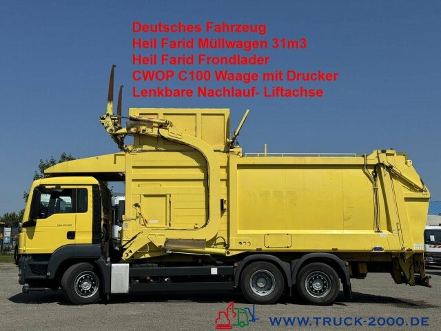 MAN TGS 26.360 Heil 31m3 Überkopf/ Frontlader Waage - Camión de basura: foto 1 MAN TGS 26.360 Heil 31m3 Überkopf/ Frontlader Waage - Camión de basura: foto 1