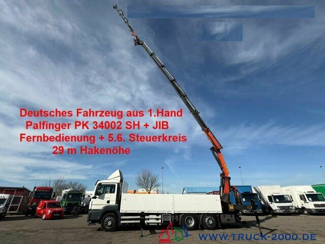 MAN TGS 26.400 PK 34002SH + Jib 29m - 5+6 SK - FB - Camión caja abierta, Camión grúa: foto 1 MAN TGS 26.400 PK 34002SH + Jib 29m - 5+6 SK - FB - Camión caja abierta, Camión grúa: foto 1