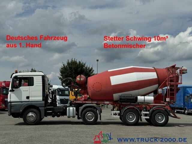 MAN TGX 18.460 XL Stetter Schwing 10m3 Deutscher LKW - Camión hormigonera: foto 1 MAN TGX 18.460 XL Stetter Schwing 10m3 Deutscher LKW - Camión hormigonera: foto 1